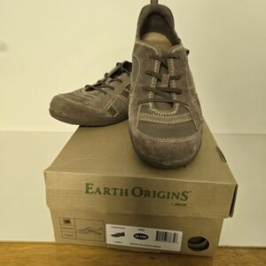 Slip-On Comfort Earth Origins Carly Women Leather Sneakers Brown Size 10 W NEW